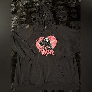 Black valentines ghost face Graphic Hoodie